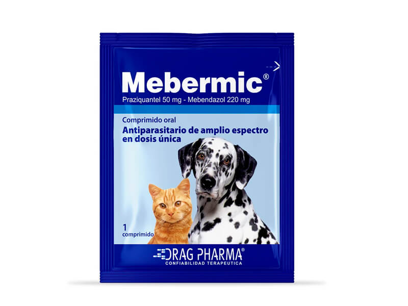 Mebermic Antiparasitario Interno Perros Y Gatos 1 Comprimido Azul